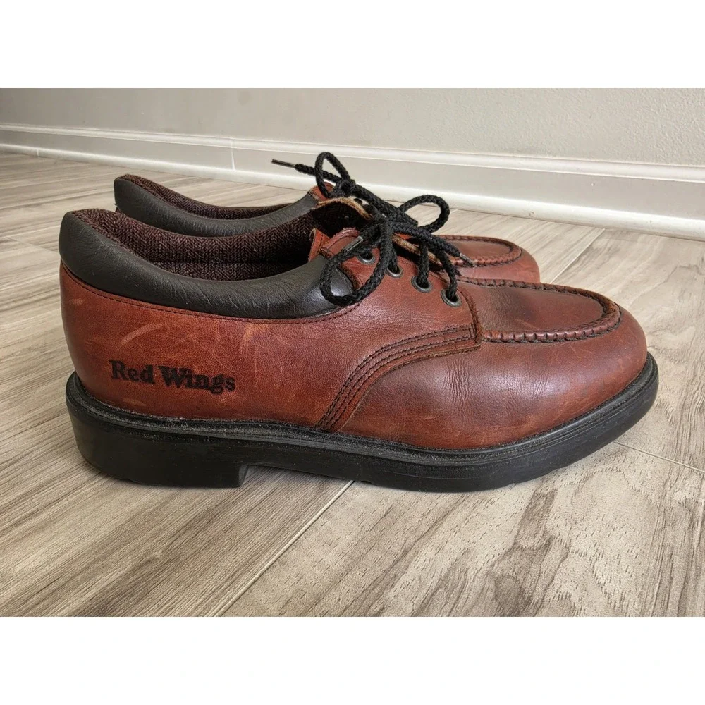 Red Wing Moc Toe Oxford Shoes Mens 10 Brown Leather